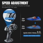 Jucarii, Copii si Bebe - Jucarii si jocuri - Vehicule si jucarii cu telecomanda - Barci cu telecomanda - Barca cu telecomanda iUni HJ821, RC High-Speed Boat, Viteza 15 km/h, 2.4GHz, Blue - Infinity.ro