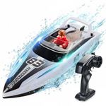 Jucarii, Copii si Bebe - Jucarii si jocuri - Vehicule si jucarii cu telecomanda - Barci cu telecomanda - Barca cu telecomanda iUni HJ821, RC High-Speed Boat, Viteza 15 km/h, 2.4GHz, White - Infinity.ro
