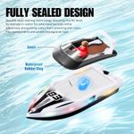 Jucarii, Copii si Bebe - Jucarii si jocuri - Vehicule si jucarii cu telecomanda - Barci cu telecomanda - Barca cu telecomanda iUni HJ821, RC High-Speed Boat, Viteza 15 km/h, 2.4GHz, White - Infinity.ro