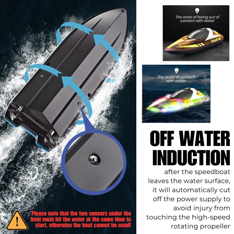 Jucarii, Copii si Bebe - Jucarii si jocuri - Vehicule si jucarii cu telecomanda - Barci cu telecomanda - Barca cu telecomanda iUni HJ819, RC High-Speed Boat, Viteza 15 km/h, 2.4GHz, Portocaliu - Infinity.ro