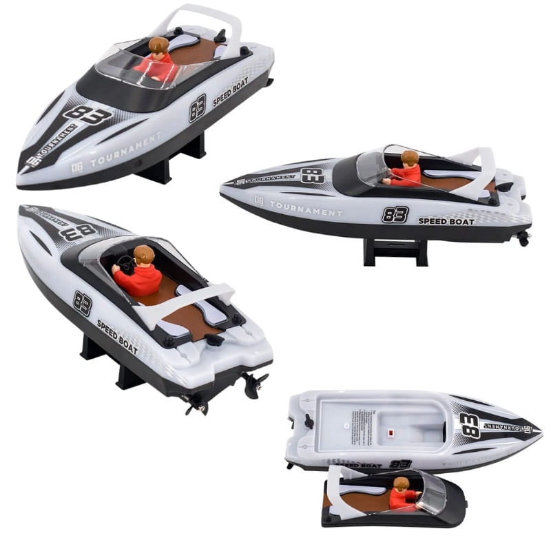Jucarii, Copii si Bebe - Jucarii si jocuri - Vehicule si jucarii cu telecomanda - Barci cu telecomanda - Barca cu telecomanda iUni HJ821, RC High-Speed Boat, Viteza 15 km/h, 2.4GHz, White - Infinity.ro