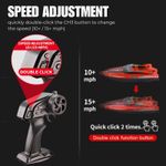 Jucarii, Copii si Bebe - Jucarii si jocuri - Vehicule si jucarii cu telecomanda - Barci cu telecomanda - Barca cu telecomanda iUni HJ821, RC High-Speed Boat, Viteza 15 km/h, 2.4GHz, Red - Infinity.ro