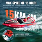 Jucarii, Copii si Bebe - Jucarii si jocuri - Vehicule si jucarii cu telecomanda - Barci cu telecomanda - Barca cu telecomanda iUni HJ821, RC High-Speed Boat, Viteza 15 km/h, 2.4GHz, Red - Infinity.ro