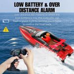 Jucarii, Copii si Bebe - Jucarii si jocuri - Vehicule si jucarii cu telecomanda - Barci cu telecomanda - Barca cu telecomanda iUni HJ821, RC High-Speed Boat, Viteza 15 km/h, 2.4GHz, Red - Infinity.ro