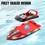 Jucarii, Copii si Bebe - Jucarii si jocuri - Vehicule si jucarii cu telecomanda - Barci cu telecomanda - Barca cu telecomanda iUni HJ821, RC High-Speed Boat, Viteza 15 km/h, 2.4GHz, Red - Infinity.ro