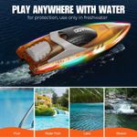 Jucarii, Copii si Bebe - Jucarii si jocuri - Vehicule si jucarii cu telecomanda - Barci cu telecomanda - Barca cu telecomanda iUni HJ819, RC High-Speed Boat, Viteza 15 km/h, 2.4GHz, Portocaliu - Infinity.ro