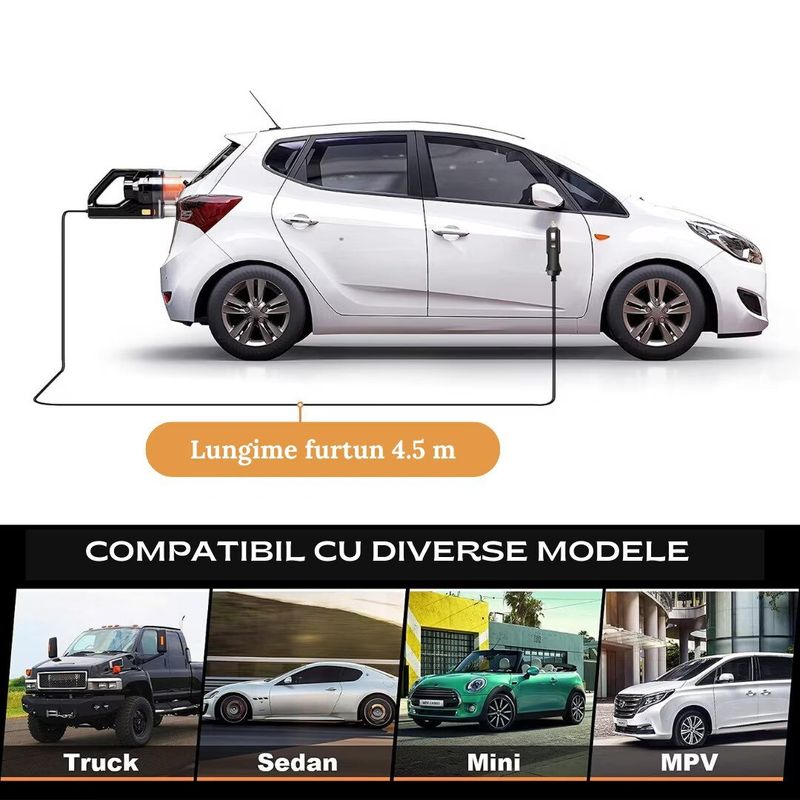 Auto si Moto - Intretinere auto - Aspiratoare auto - Aspirator Auto Renew Force cu Tehnologie Cyclone, Perie Turbo cu LED, Filtru HEPA, Alimentare Priza Auto 12V - Infinity.ro