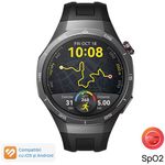 Laptop, Telefoane si Tablete - Wearables si gadgeturi - Wearables - Smartwatch-uri - Smartwatch Huawei Watch GT 5 Pro, 46MM, Tarnish Titanium Case, Black Fluoroelastomer Strap - Infinity.ro