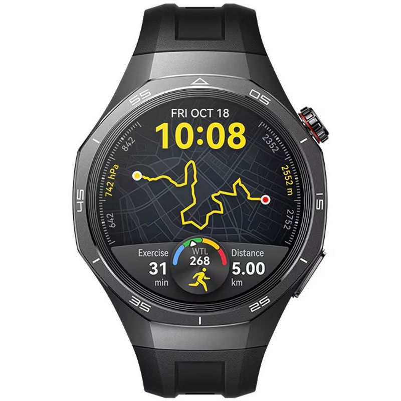 Laptop, Telefoane si Tablete - Wearables si gadgeturi - Wearables - Smartwatch-uri - Smartwatch Huawei Watch GT 5 Pro, 46MM, Tarnish Titanium Case, Black Fluoroelastomer Strap - Infinity.ro