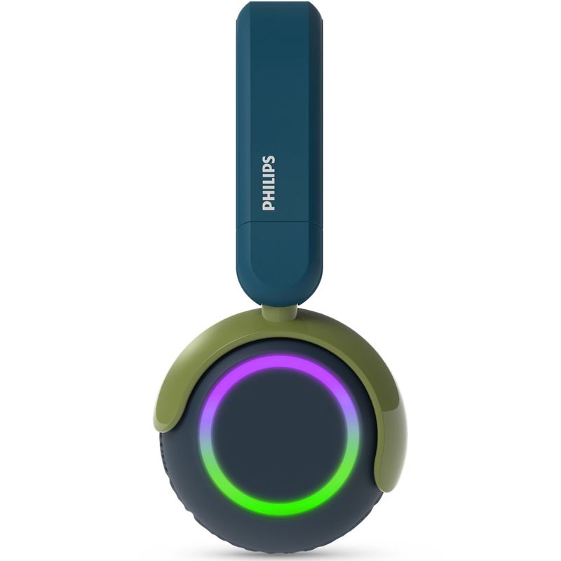 TV, Audio-Video si Foto - Portabile audio - Casti audio - Casti pentru copii On-Ear PHILIPS TAK4200CT/00, Wireless, Bluetooth, Microfon, Lumini LED, Turcoaz - Infinity.ro
