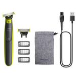 Ingrijire personala si Cosmetice - Aparate & accesorii ingrijire personala - Aparate de ras si tuns - Aparate de ras electrice - Aparat hibrid de barbierit si tuns, pentru fata, PHILIPS OneBlade QP2724/31, 2 lame 360, cu piepteni (1,3,5 mm) - Infinity.ro