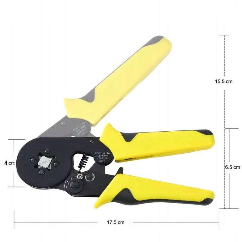 Casa si Gradina - Constructii - Scule de mana si unelte - Clesti si patenti - Set Cleste Sertizare NewEvo, 0.25-10 mm2, 1800 Pini Terminali de Diferite Dimensiuni, Galben - Infinity.ro