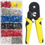 Casa si Gradina - Constructii - Scule de mana si unelte - Clesti si patenti - Set Cleste Sertizare NewEvo, 0.25-10 mm2, 1800 Pini Terminali de Diferite Dimensiuni, Galben - Infinity.ro