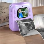 Jucarii, Copii si Bebe - Jucarii si jocuri - Jucarii & jocuri educative - Jocuri si jucarii educative - Aparat foto/video pentru copii cu imprimare instant, Ecran 2.4 inch, Card TF 32 GB, Incarcare USB, 5 Carioci incluse - Infinity.ro