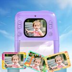 Jucarii, Copii si Bebe - Jucarii si jocuri - Jucarii & jocuri educative - Jocuri si jucarii educative - Aparat foto/video pentru copii cu imprimare instant, Ecran 2.4 inch, Card TF 32 GB, Incarcare USB, 5 Carioci incluse - Infinity.ro