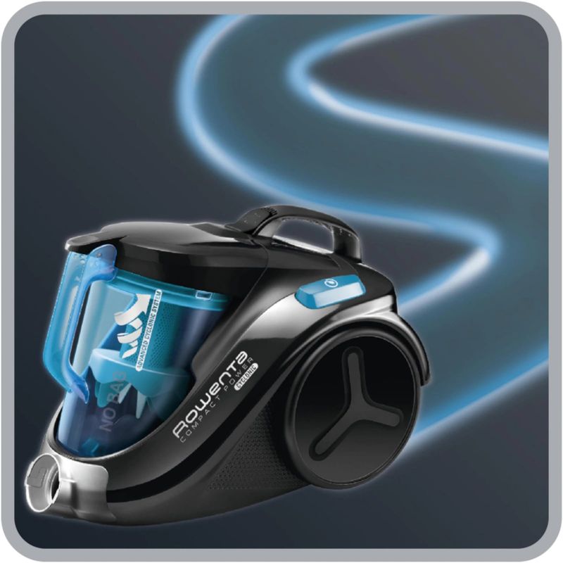 Electronice si Electrocasnice - Ingrijirea locuintei - Aspiratoare - Aspirator fara sac Rowenta Compact Power Cyclonic RO3731EA, 750 W, recipient praf 1.5l, motor EffiTech - Infinity.ro