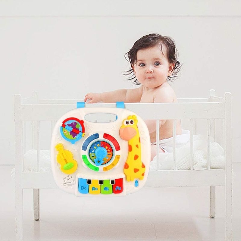 Jucarii, Copii si Bebe - Jucarii si jocuri - Jucarii bebelusi - Jucarii interactive bebelusi - Masuta de activitati interactive pentru copii 18 luni+, cu pian, lumini si sunete - Infinity.ro