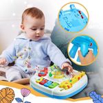 Jucarii, Copii si Bebe - Jucarii si jocuri - Jucarii bebelusi - Jucarii interactive bebelusi - Masuta de activitati interactive pentru copii 18 luni+, cu pian, lumini si sunete - Infinity.ro