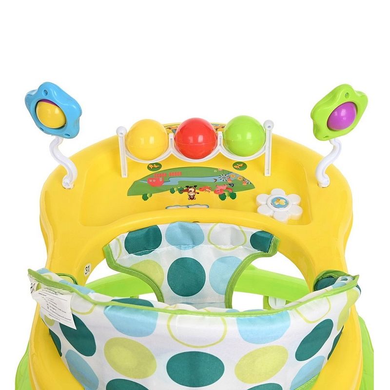 Jucarii, Copii si Bebe - Carucioare si articole de transport - Premergatoare - Premergator din plastic cu 8 roti, 2 in 1, reglabil in inaltime, Verde - Infinity.ro