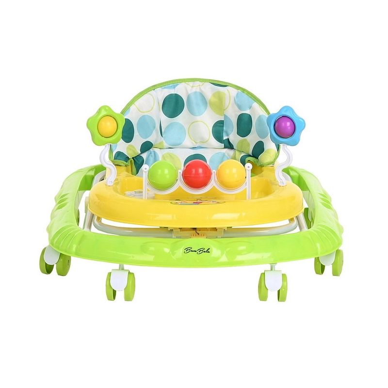 Jucarii, Copii si Bebe - Carucioare si articole de transport - Premergatoare - Premergator din plastic cu 8 roti, 2 in 1, reglabil in inaltime, Verde - Infinity.ro