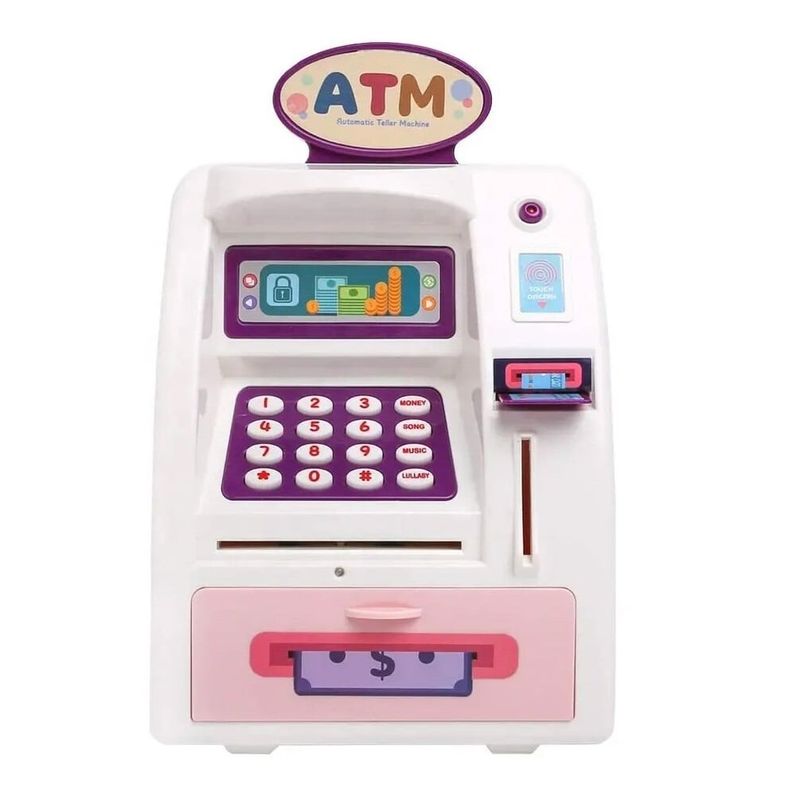 Jucarii, Copii si Bebe - Jucarii si jocuri - Jucarii & jocuri educative - Jucarii interactive - Pusculita tip bancomat cu functii reale si sunete - Retragere si depunere, Albastru - Infinity.ro