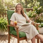 Casa si Gradina - Gradina si terasa - Mobilier exterior - Perne decorative exterior - Perna scaun cu spatar pentru exterior, verde, 100 x 50 cm, confort sporit, material rezistent - Infinity.ro