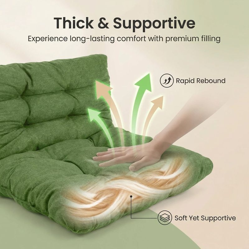 Casa si Gradina - Gradina si terasa - Mobilier exterior - Perne decorative exterior - Perna scaun cu spatar pentru exterior, verde, 100 x 50 cm, confort sporit, material rezistent - Infinity.ro