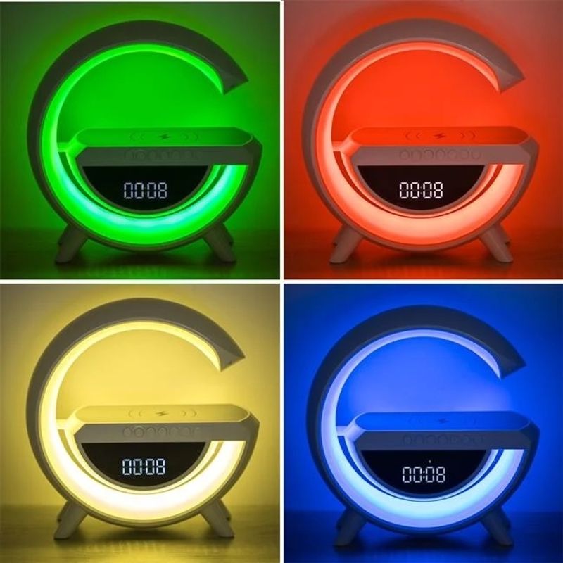 Casa si Gradina - Corpuri si surse de iluminat - Veioze si lampi - Veioze - Lampa smart cu boxa si functie wireless 15W - Acumulator 1200mAh - Infinity.ro