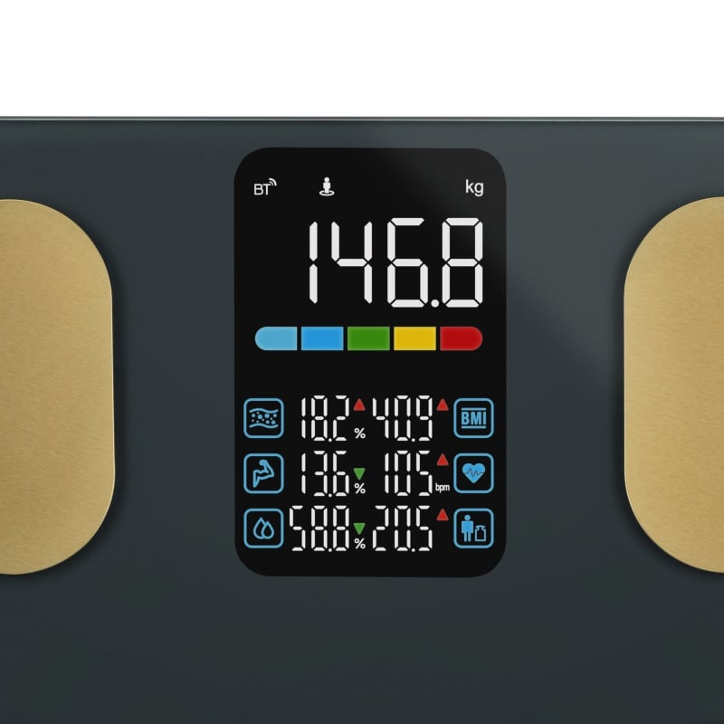 Ingrijire personala si Cosmetice - Sanatate si wellness - Aparate medicale - Cantare corporale - Cantar corporal SMART ETA Vital Gym 7779 90000, 200 Kg, Bluetooth 5.4, analiza corporala 25 parametri, aplicatie ETA - Infinity.ro