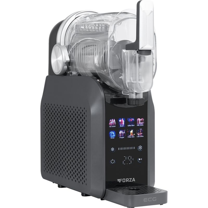 Electronice si Electrocasnice - Electrocasnice bucatarie - Aparate de gatit & desert - Aparate de preparat desert - Masina de inghetata si milkshake ECG Forza 9800, 220 W, 7 programe, 1.8 L, afisaj LCD tactil color, timer pana la 12 ore - Infinity.ro