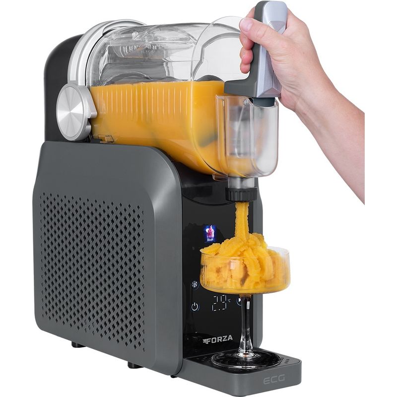 Electronice si Electrocasnice - Electrocasnice bucatarie - Aparate de gatit & desert - Aparate de preparat desert - Masina de inghetata si milkshake ECG Forza 9800, 220 W, 7 programe, 1.8 L, afisaj LCD tactil color, timer pana la 12 ore - Infinity.ro