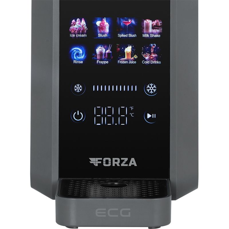 Electronice si Electrocasnice - Electrocasnice bucatarie - Aparate de gatit & desert - Aparate de preparat desert - Masina de inghetata si milkshake ECG Forza 9800, 220 W, 7 programe, 1.8 L, afisaj LCD tactil color, timer pana la 12 ore - Infinity.ro