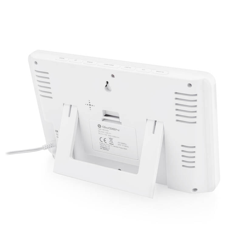 TV, Audio-Video si Foto - Optica, astronomie si metrologie - Meteorologie - Statii meteorologice - Statie meteo interior-exterior GoGEN ME 3350, senzor extern fara fir, LCD color, alb - Infinity.ro