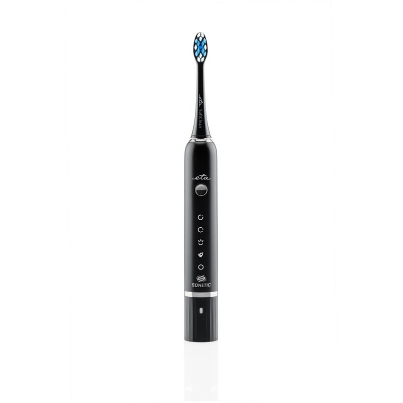 Ingrijire personala si Cosmetice - Igiena dentara - Periute de dinti electrice - Periuta electrica sonica ETA Sonetic 9707 90010, senzor de presiune, baterie Li-ion 3.7 V, cronometru, negru - Infinity.ro