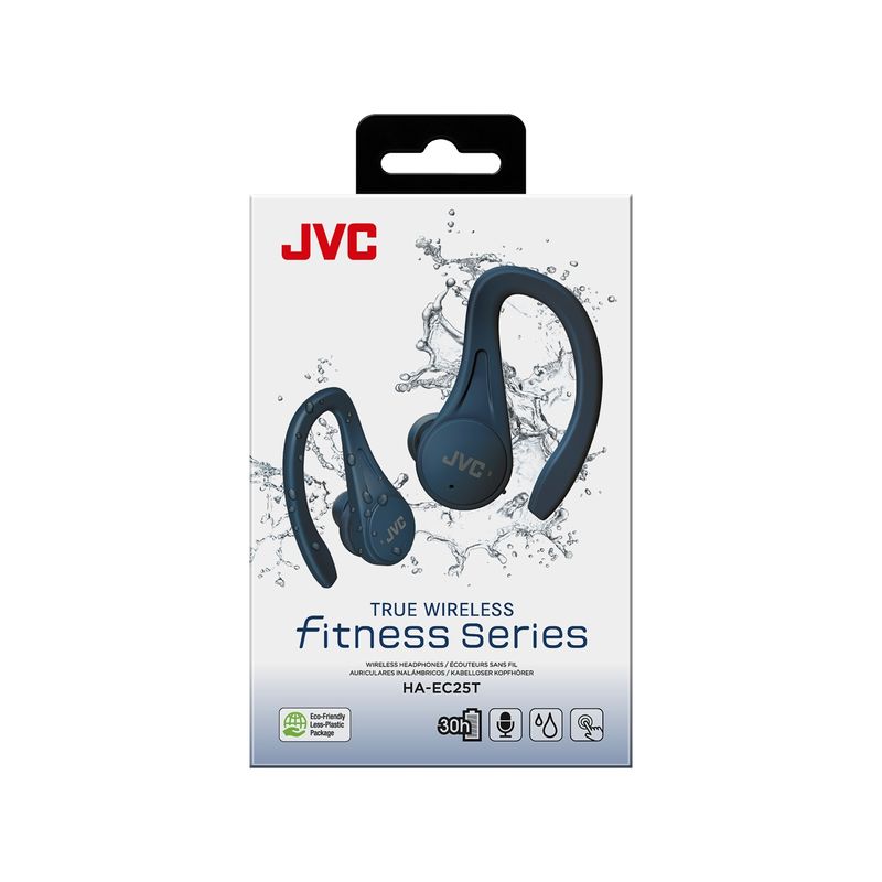 TV, Audio-Video si Foto - Portabile audio - Casti audio - Casti JVC HA-EC25T-A-U, True Wireless, Bluetooth, In-Ear, Microfon, albastru - Infinity.ro