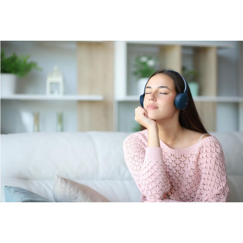 TV, Audio-Video si Foto - Portabile audio - Casti audio - Casti JVC HA-S33UC-A-U, Cu fir, On-Ear, Microfon, USB-C, albastru - Infinity.ro