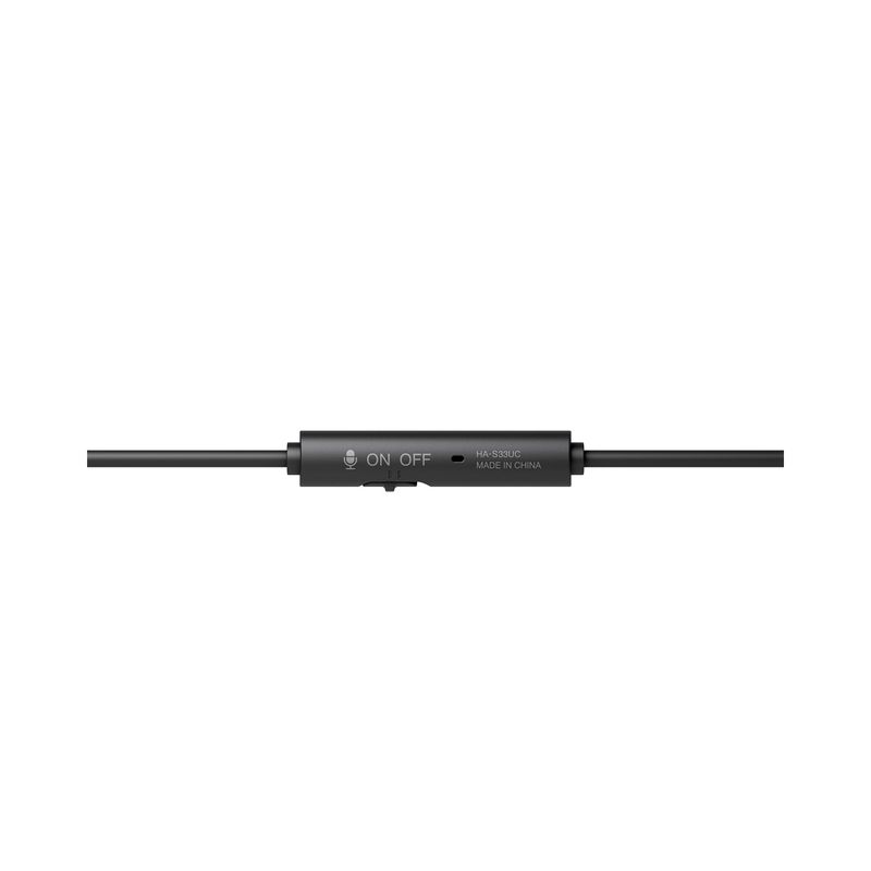 TV, Audio-Video si Foto - Portabile audio - Casti audio - Casti JVC HA-S33UC-B-U, Cu fir, On-Ear, Microfon, USB-C, negru - Infinity.ro
