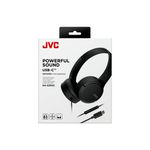 TV, Audio-Video si Foto - Portabile audio - Casti audio - Casti JVC HA-S33UC-B-U, Cu fir, On-Ear, Microfon, USB-C, negru - Infinity.ro