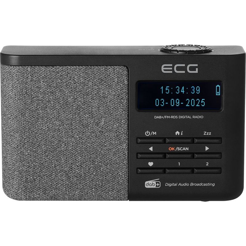 TV, Audio-Video si Foto - Portabile audio - Radio - Radio portabil ECG RD 250 DAB Black, FM/DAB/DAB+, 1.8 W, Bluetooth 5.3, baterie reincarcabila Li-Ion 3.7 V / 1900 mAh, - Infinity.ro