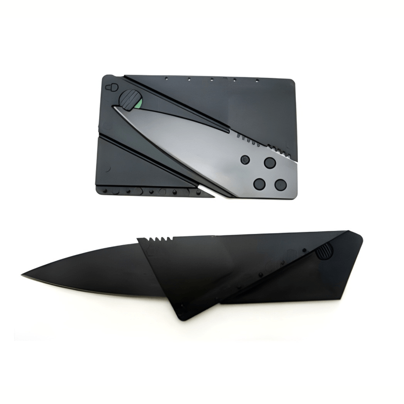 Sport si Outdoor - Camping - Cutite, bricege si accesorii - Cutite si bricege - Cutit Portabil tip card, Ultra Subtire, Transformabil, Lama Inox 65mm, Design Compact pentru Buzunar - Infinity.ro