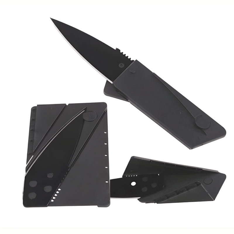 Sport si Outdoor - Camping - Cutite, bricege si accesorii - Cutite si bricege - Cutit Portabil tip card, Ultra Subtire, Transformabil, Lama Inox 65mm, Design Compact pentru Buzunar - Infinity.ro