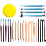 Jucarii, Copii si Bebe - Jucarii si jocuri - Jucarii & jocuri educative - Pasta, lut si nisip modelabil - Set 24 unelte modelare ceramica si lut, set scule sculptura lut, kit complet pentru hobby handmade - Infinity.ro