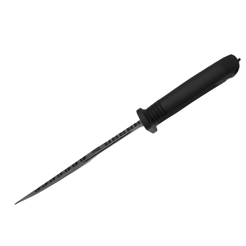 Sport si Outdoor - Camping - Cutite, bricege si accesorii - Cutite si bricege - Cutit camping Cribeau, lama fixa otel inoxidabil, strat negru, maner antiderapant, 31cm - Infinity.ro
