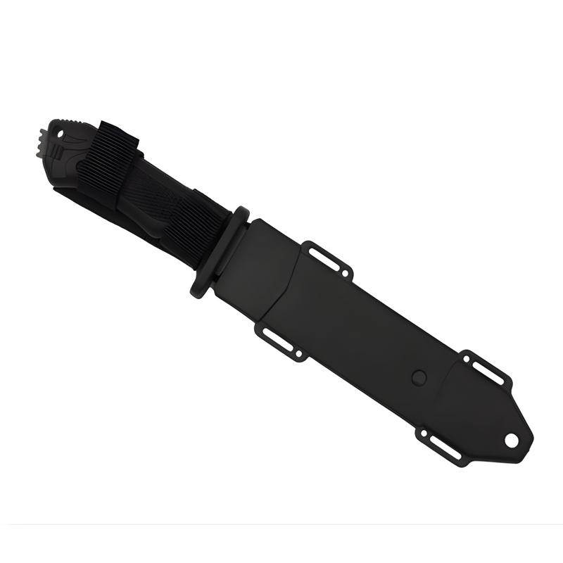 Sport si Outdoor - Camping - Cutite, bricege si accesorii - Cutite si bricege - Cutit camping Cribeau, lama fixa otel inoxidabil, strat negru, maner antiderapant, 31cm - Infinity.ro