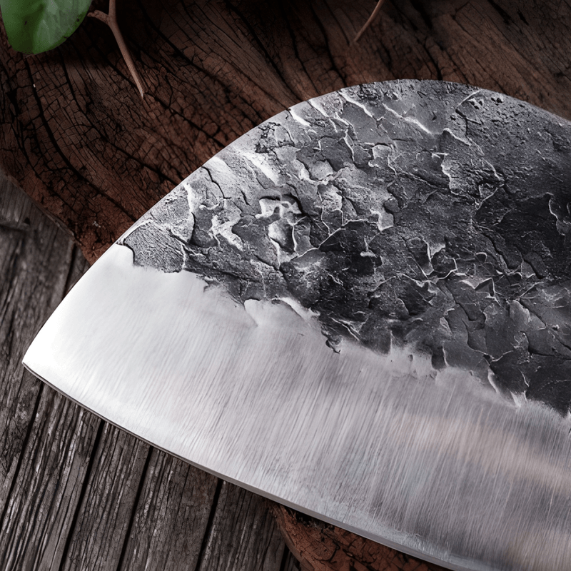 Casa si Gradina - Bucatarie si vesela - Vesela si tacamuri - Cutite si seturi de cutite - Satar Bucatarie Mare 30 cm, Lama Lata Inox 20 cm, Maner Lemn, Cutit pentru Taiat Carne, Oase si Legume - Infinity.ro