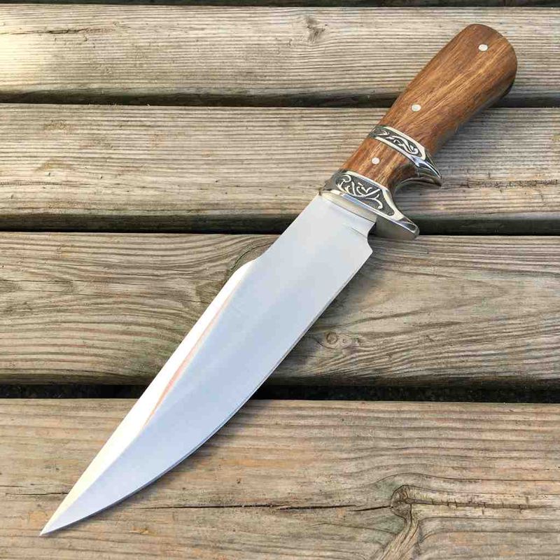 Sport si Outdoor - Camping - Cutite, bricege si accesorii - Cutite si bricege - Cutit camping full tang 31 cm, lama fixa, maner lemn, cutit supravietuire pentru outdoor, vanatoare, bushcraft - Infinity.ro