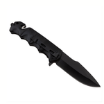 Sport si Outdoor - Camping - Cutite, bricege si accesorii - Cutite si bricege - Cutit pliabil outdoor 23 cm negru, lama inox cu blocare, taietor centura, spargator geam, camping - Infinity.ro