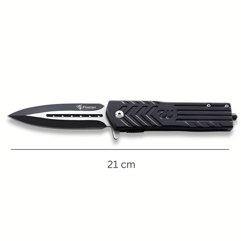 Sport si Outdoor - Camping - Cutite, bricege si accesorii - Cutite si bricege - Cutit Pliabil  21 cm, Lama cu Blocare, Spargator Geam, Maner Metalic, Clip Centura, Cutit Outdoor Supravietuire - Infinity.ro