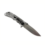 Sport si Outdoor - Camping - Cutite, bricege si accesorii - Cutite si bricege - Cutit Pliabil Outdoor 22.5 cm Alb, Lama Inox cu Blocare, Clip Curea, Cutit Multifunctional pentru Camping, Drumetii - Infinity.ro