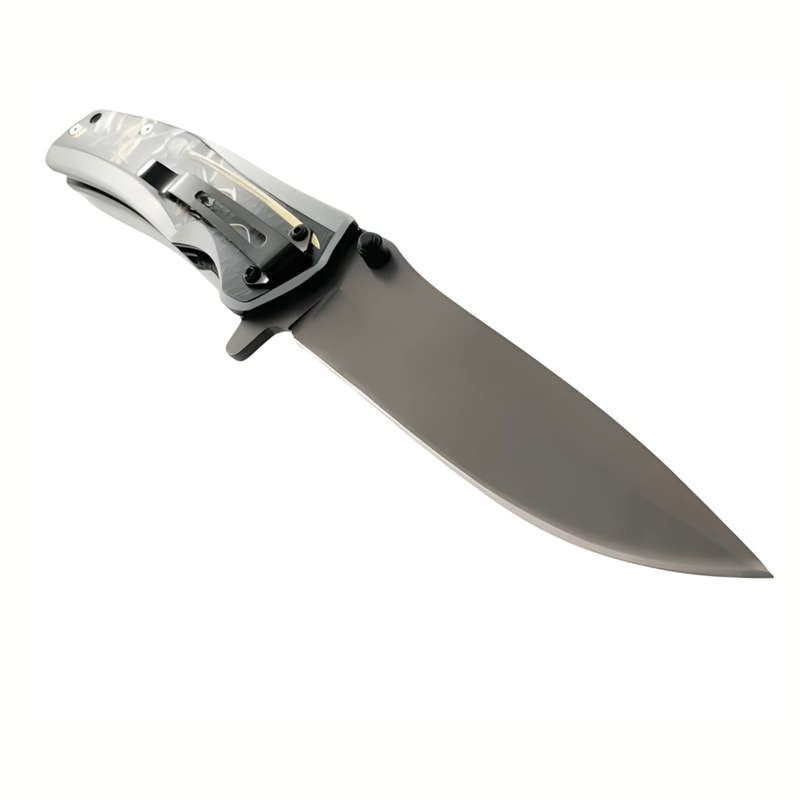 Sport si Outdoor - Camping - Cutite, bricege si accesorii - Cutite si bricege - Cutit pliabil 22.5 cm cu lama inox si liner lock, clip curea, ideal camping si drumetii - Infinity.ro